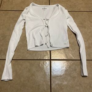 Hollister white sweater